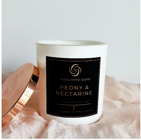 Peony & Nectarine Scented Candle