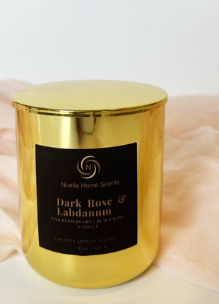 Dark Rose & Labdanum Scented Candle