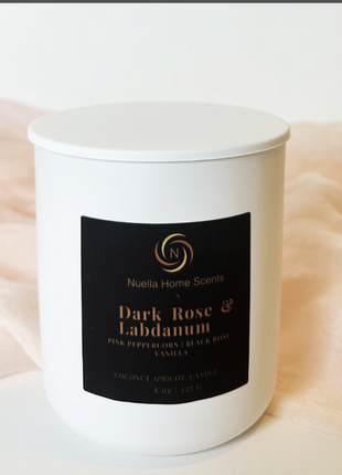 Dark Rose & Labdanum Scented Candle